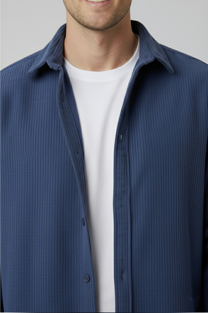 DeepSEA  Fitilli Kadife Gömlek 2600758