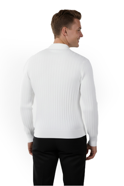 DeepSEA Slim Fit Polo Yaka Triko Kazak - Yumuşak Dokulu Esnek ve Şık Görünüm 2605305