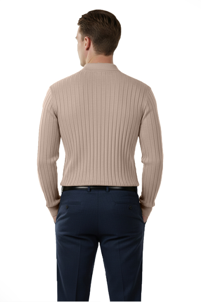 DeepSEA Slim Fit Polo Yaka Triko Kazak - Yumuşak Dokulu Esnek ve Şık Görünüm 2605305
