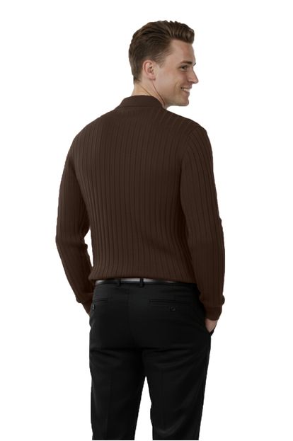 DeepSEA Slim Fit Polo Yaka Triko Kazak - Yumuşak Dokulu Esnek ve Şık Görünüm 2605305