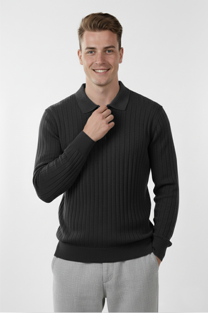 DeepSEA Baklava Desenli Yarım Balıkçı Yaka Triko Boğazlı Kazak 2505508