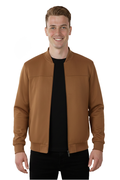 DeepSEA Dar Kesim Likralı Fermuarlı Süet Mont 2504334