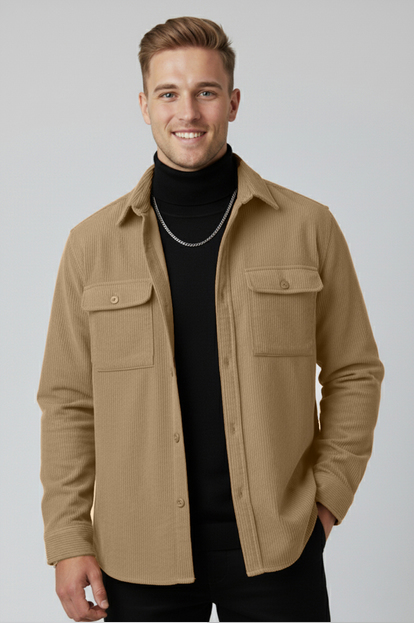 DeepSEA  Fitilli Kadife Gömlek 2600759