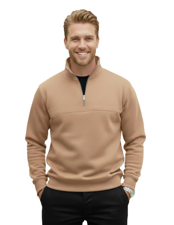 DeepSEA Dar Kesim Süet Kumaş Sweatshirt – Kapüşonlu & Şık Tasarım Sweatshirt 2600761