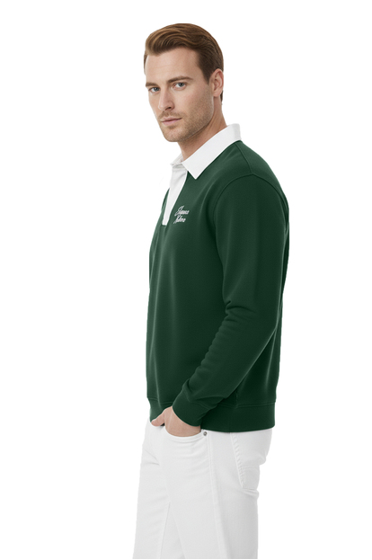 DeepSEA Relax Fit İçi Polarlı %100 Pamuk Yarım Fermuarlı Dik Yaka Sweatshirt 2600762
