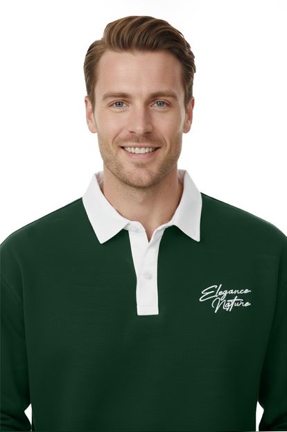DeepSEA Relax Fit İçi Polarlı %100 Pamuk Yarım Fermuarlı Dik Yaka Sweatshirt 2600762