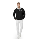 DeepSEA Relax Fit İçi Polarlı %100 Pamuk Yarım Fermuarlı Dik Yaka Sweatshirt 2600762
