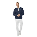 DeepSEA Relax Fit İçi Polarlı %100 Pamuk Yarım Fermuarlı Dik Yaka Sweatshirt 2600762