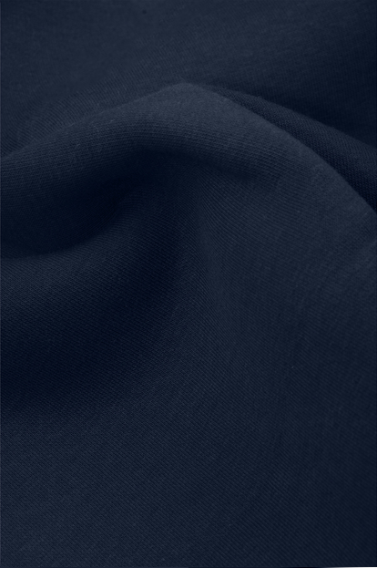 DeepSEA Relax Fit İçi Polarlı %100 Pamuk Yarım Fermuarlı Dik Yaka Sweatshirt 2600762