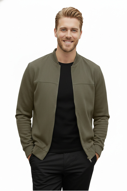 DeepSEA Dar Kesim Likralı Fermuarlı Süet Mont 2504334