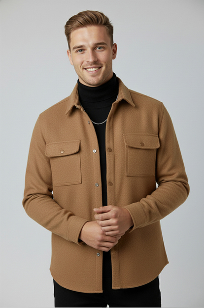 DeepSEA Dar Kesim Cep Kapaklı Çıtçıtlı Kısa Kaşe Mont 2500559