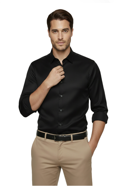 DeepSEA Çizgili Gofre Kumaş Dar Kesim Gömlek – Şık, Modern ve Rahat Gömlek 2501317