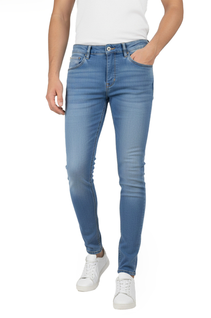 DeepSEA Taşlanmış Likralı Dar Kesim Kot Pantolon Slim Fit Erkek Jean 2608440