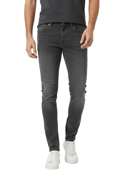 DeepSEA Likralı Dar Kesim Taşlanmış Kot Pantolon Slim Fit Erkek Jean Fermuarlı Kapama 2608414