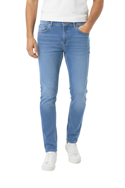 DeepSEA Tırnak Taşlamalı Regular Fit Düz Kot Pantolon 2407080