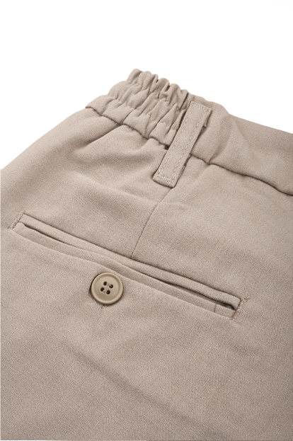 DeepSEA Erkek Likralı Gofre Kumaş Beli Lastikli İpli Slim Fit Günlük Pantolon 2600572
