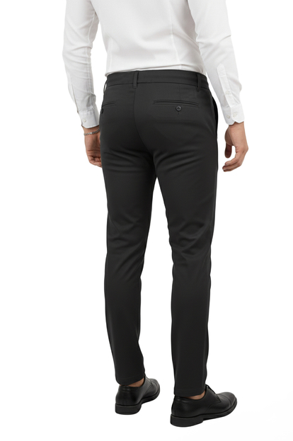 DeepSEA Erkek Likralı Gofre Kumaş Beli Lastikli İpli Slim Fit Günlük Pantolon 2600572