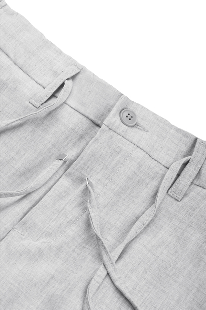 DeepSEA Erkek Likralı Gofre Kumaş Beli Lastikli İpli Slim Fit Günlük Pantolon 2600572