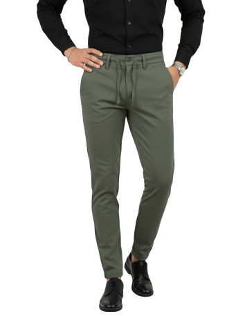 DeepSEA Erkek Likralı Gofre Kumaş Beli Lastikli İpli Slim Fit Günlük Pantolon 2600572