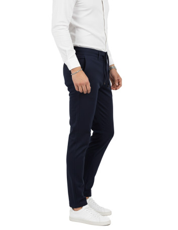 DeepSEA Erkek Likralı Gofre Kumaş Beli Lastikli İpli Slim Fit Günlük Pantolon 2600572 2