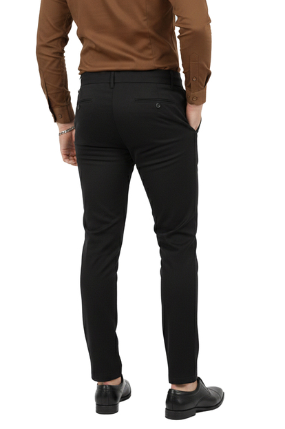 DeepSEA Erkek Likralı Gofre Kumaş Beli Lastikli İpli Slim Fit Günlük Pantolon 2600572