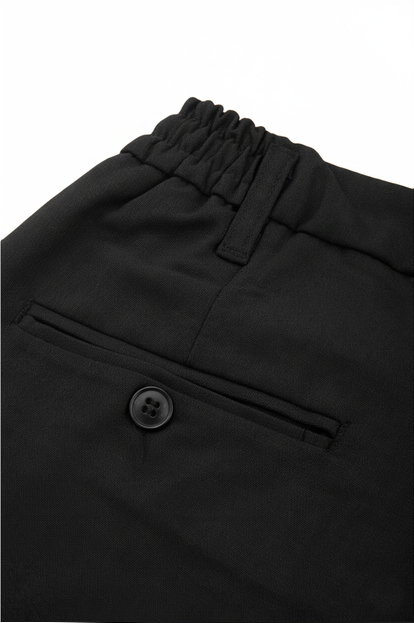 DeepSEA Erkek Likralı Gofre Kumaş Beli Lastikli İpli Slim Fit Günlük Pantolon 2600572