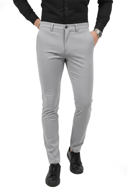 DeepSEA Erkek Likralı Beli Lastikli & İpli Dar Kesim Şık Kumaş Pantolon 2600572