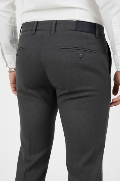 DeepSEA Erkek Likralı Beli Lastikli & İpli Dar Kesim Şık Kumaş Pantolon 2600572