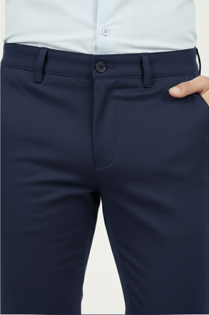 DeepSEA Erkek Likralı Beli Lastikli & İpli Dar Kesim Şık Kumaş Pantolon 2600572
