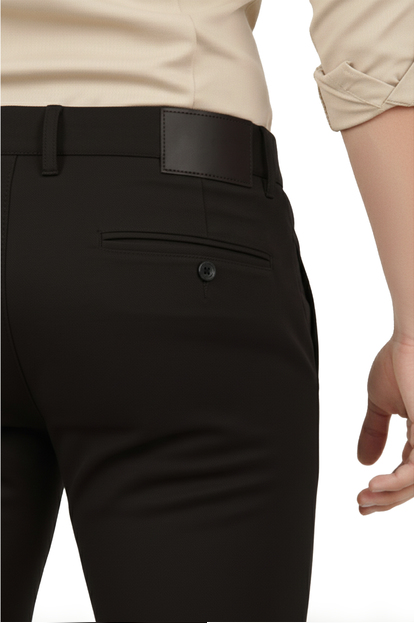 DeepSEA Erkek Likralı Beli Lastikli & İpli Dar Kesim Şık Kumaş Pantolon 2600572