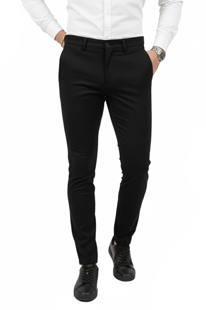 DeepSEA Erkek Likralı Beli Lastikli & İpli Dar Kesim Şık Kumaş Pantolon 2600572