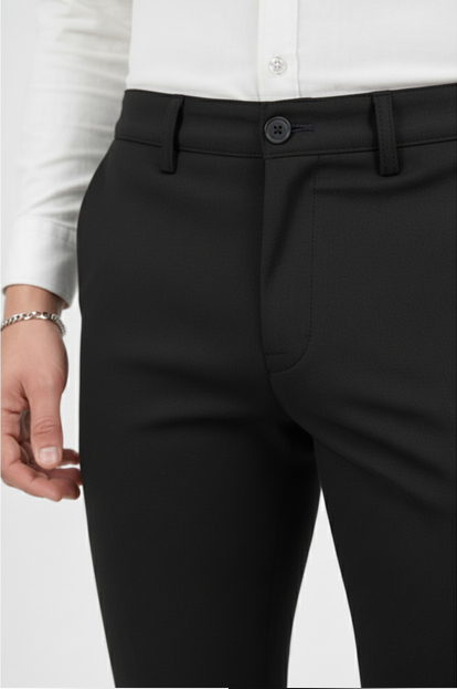 DeepSEA Erkek Likralı Beli Lastikli & İpli Dar Kesim Şık Kumaş Pantolon 2600572
