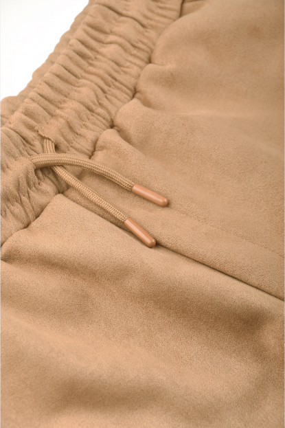DeepSEA Beli Lastikli Bağcıklı Süet Spor Pantolon 2505556