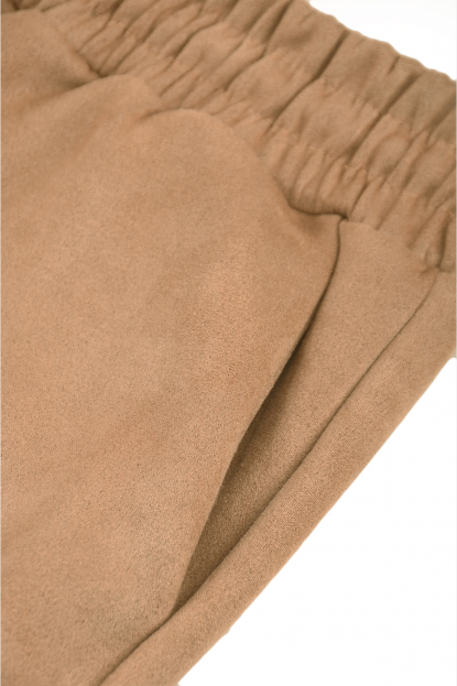 DeepSEA Beli Lastikli Bağcıklı Süet Spor Pantolon 2505556