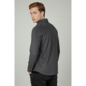 DeepSEA Slim Fit Likralı Çıtçıtlı Süet Gömlek 2500556