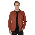 DeepSEA Slim Fit Likralı Çıtçıtlı Süet Gömlek 2500556