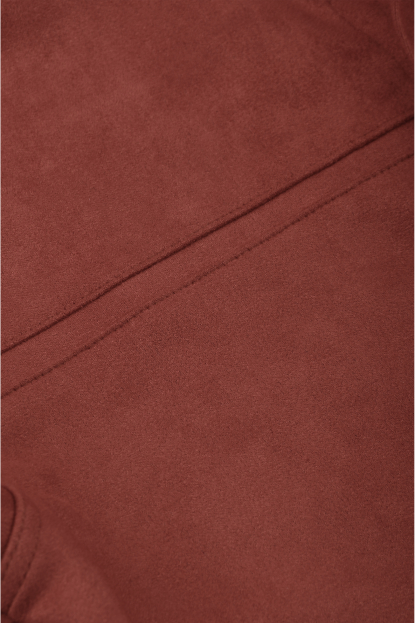 DeepSEA Slim Fit Likralı Çıtçıtlı Süet Gömlek 2500556