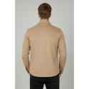 DeepSEA Slim Fit Likralı Çıtçıtlı Süet Gömlek 2500556