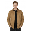 DeepSEA Slim Fit Likralı Çıtçıtlı Süet Gömlek 2500556