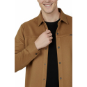 DeepSEA Slim Fit Likralı Çıtçıtlı Süet Gömlek 2500556