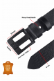 DeepSEA %100 Hakiki Deri Erkek Kemer, Siyah Tokalı, Kalın Dilli, Kısaltılabilir, Yerli Üretim 2502655