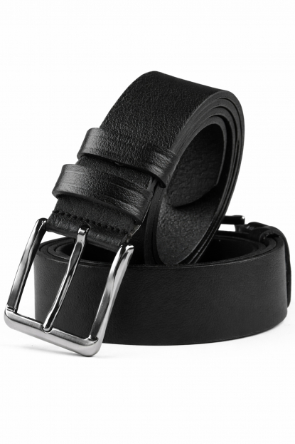 DeepSEA Hakiki Deri Lazer Desenli Spor Erkek Kemer Siyah Tokalı Kısaltılabilir 2602671