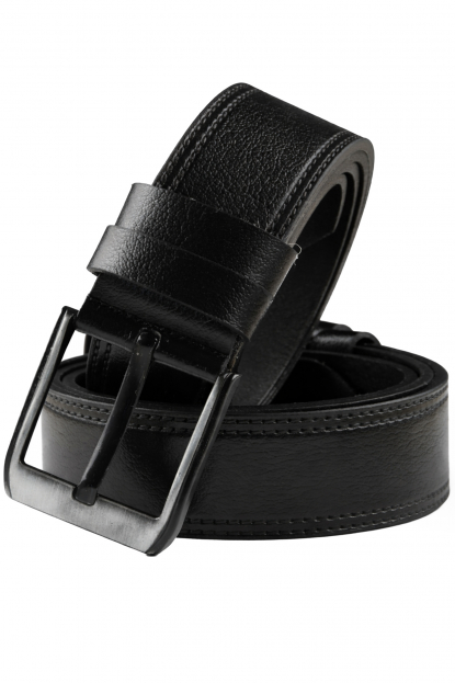 DeepSEA Hakiki Deri Lazer Desenli Spor Erkek Kemer Siyah Tokalı Kısaltılabilir 2602668