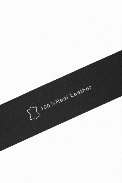 DeepSEA Hakiki Deri Lazer Desenli Spor Erkek Kemer Siyah Tokalı Kısaltılabilir 2602667