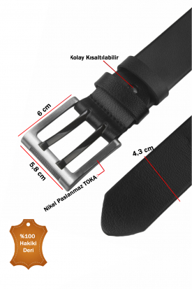 DeepSEA Çift Dilli Orijinal Deri 4.5 cm Spor Kemer 2402614 2