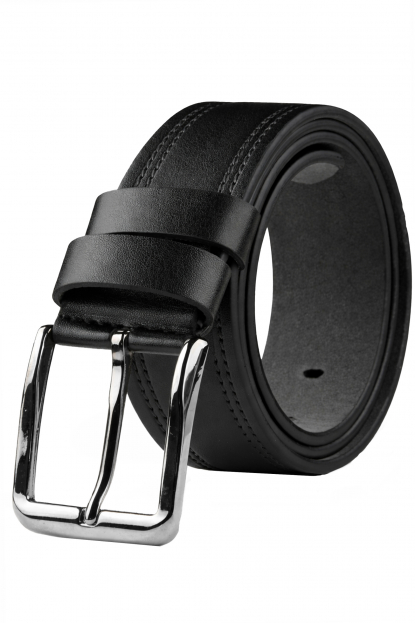DeepSEA 4 cm Yanları Çift Dikişli Mat Suni Deri Kemer 2402611