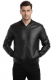 DeepSEA Dar Kesim Erkek Suni Deri Ceket / Mont – Kolej Yaka & Ribanalı 2600659