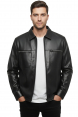 DeepSEA Dar Kesim Erkek Suni Deri Ceket / Mont – Kolej Yaka & Ribanalı 2600787