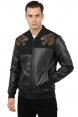 DeepSEA Dar Kesim Erkek Suni Deri Ceket / Mont – Kolej Yaka & Ribanalı 2600927