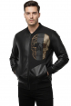 DeepSEA Dar Kesim Erkek Suni Deri Ceket / Mont – Kolej Yaka & Ribanalı 2600602